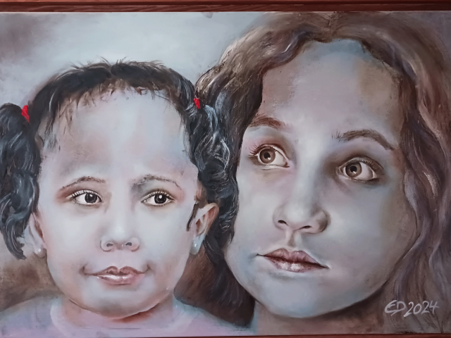 DIE MÄDCHEN (2024) Oel auf Leinwand 70x100 cm
