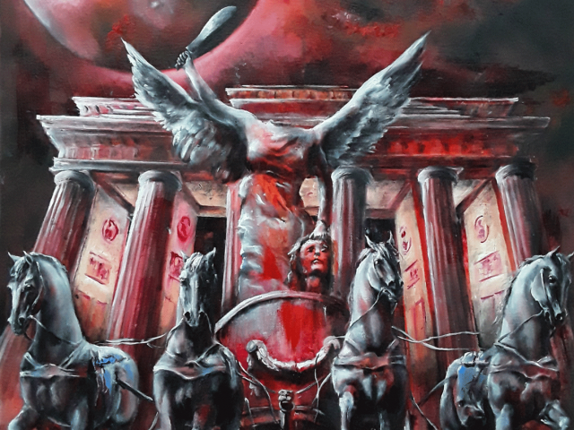 SUICIDE (2019) Oel auf Leinwand 130x100 cm